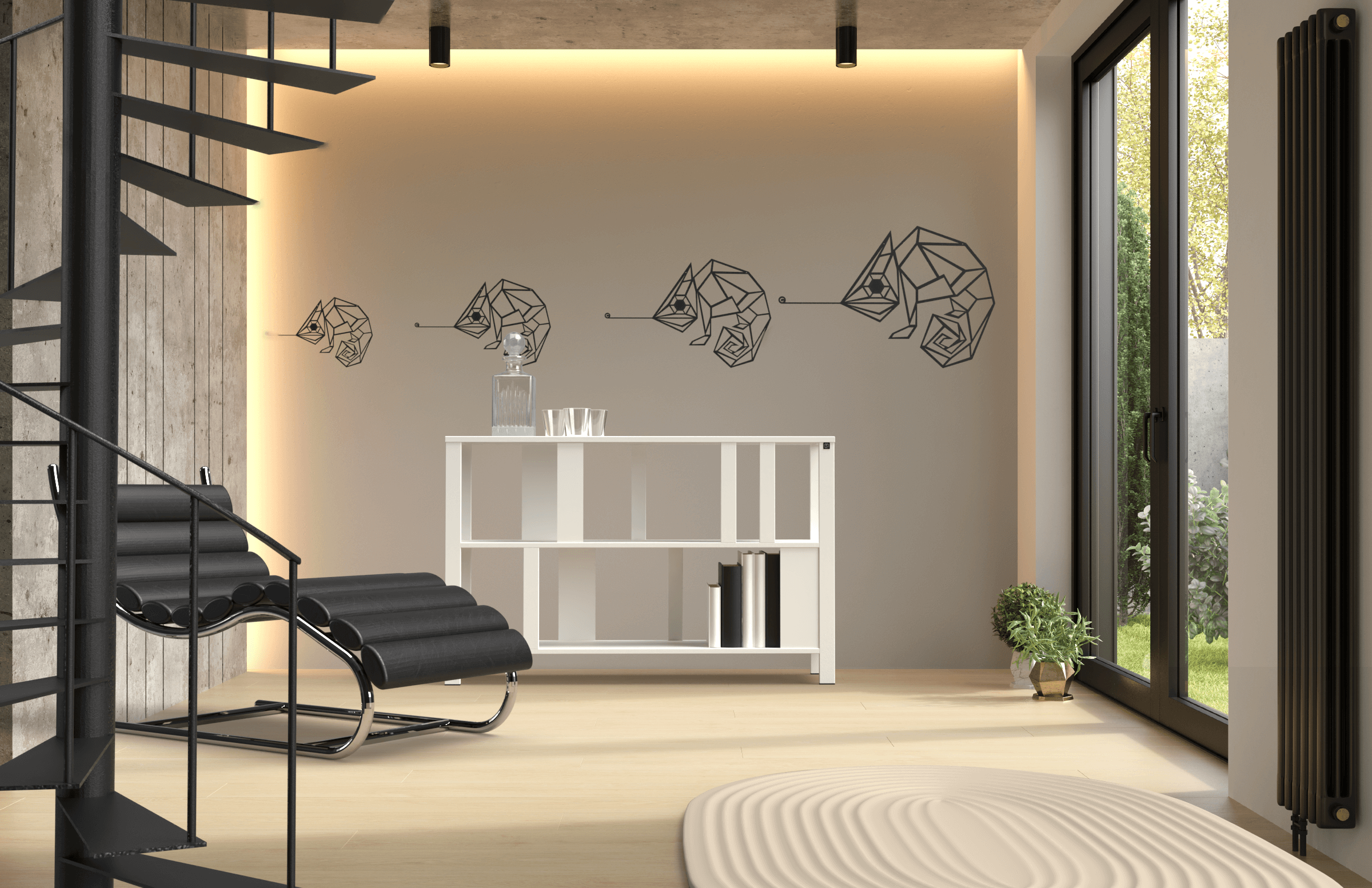 Wanddecoratie Kameleon