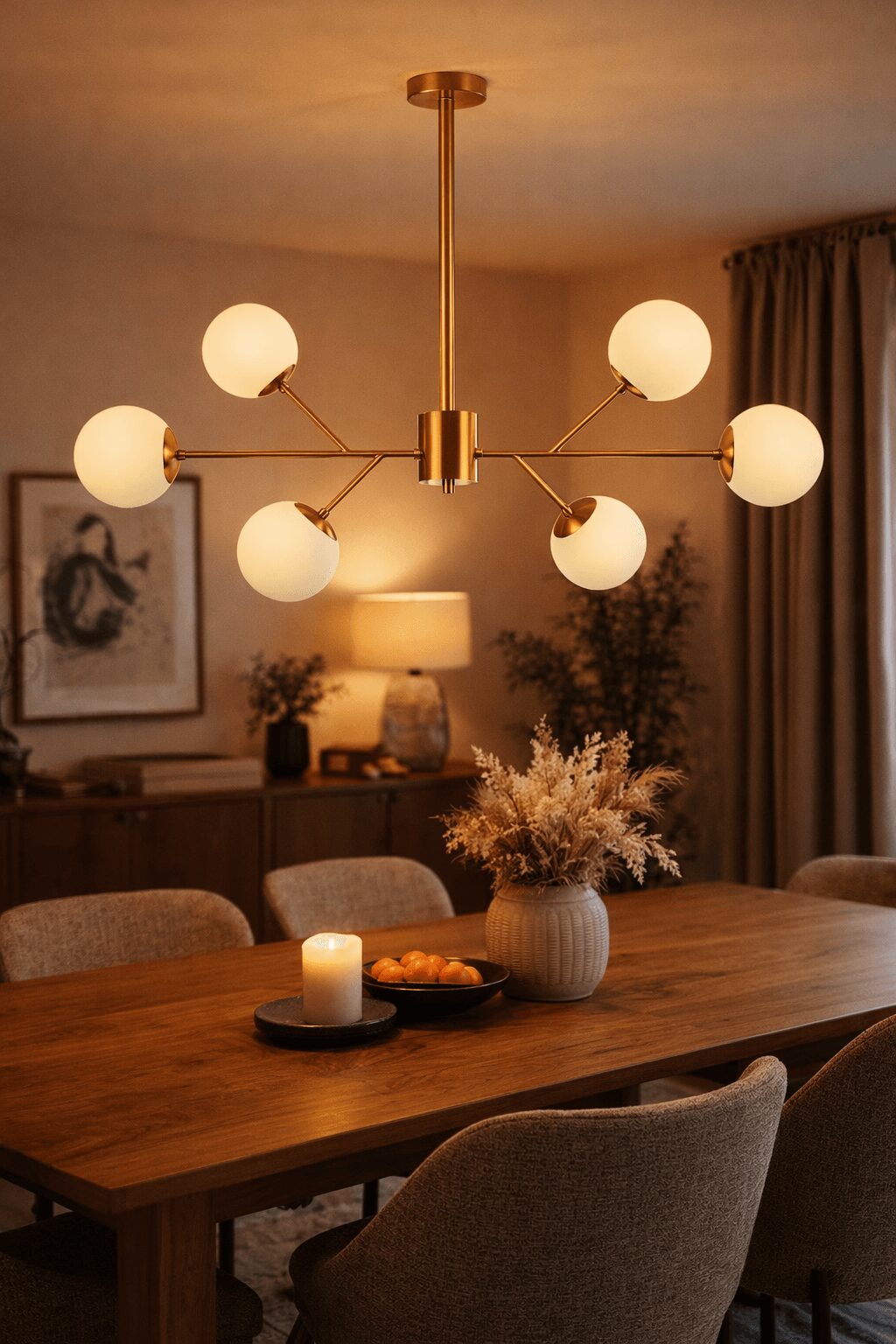Hanglamp glas bol sfeerfoto