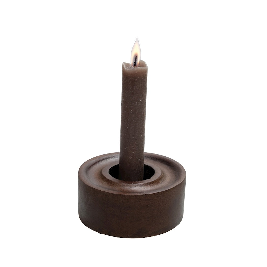 Kaarshouder Berthoud walnut Ø10 x H4 cm