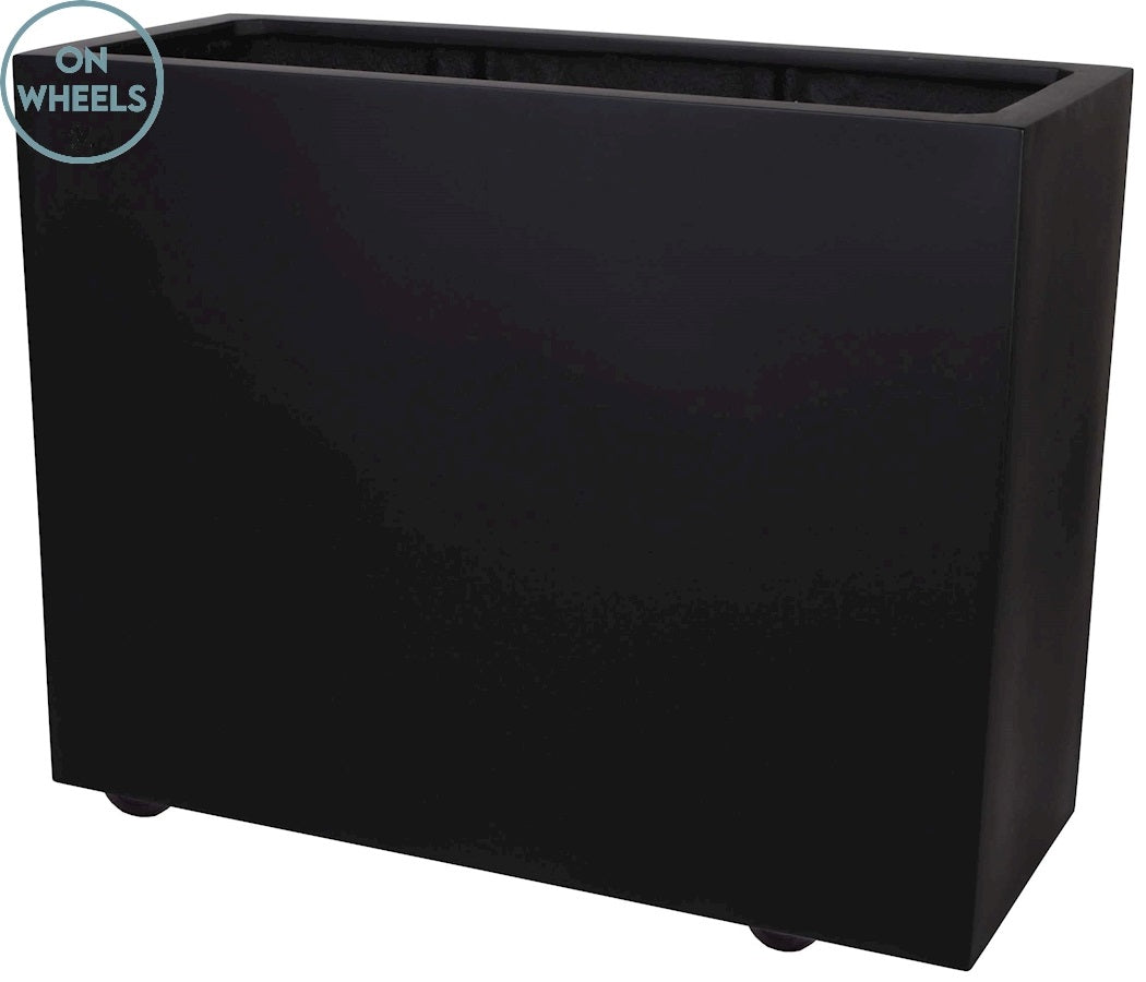 Pot Indiana XL on wheels L100 x B40 x H80 cm Black 1
