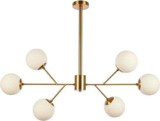Hanglamp Amy - Wit goud -bol