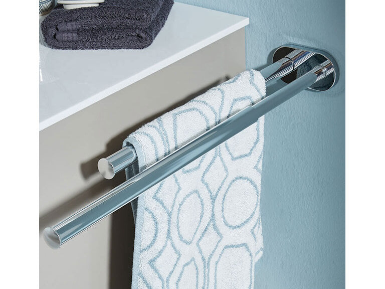 Handdoekhouder chroom twee armen uitschuifbaar