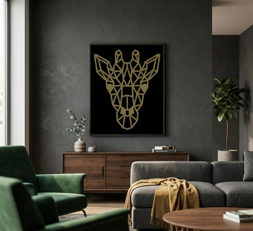 Wanddecoratie Giraffe