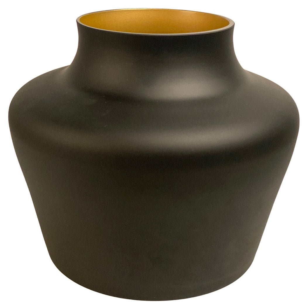 Vaas Coral M black gold Ø22,5 x H22 cm (Matte Black/Gold Ø22)