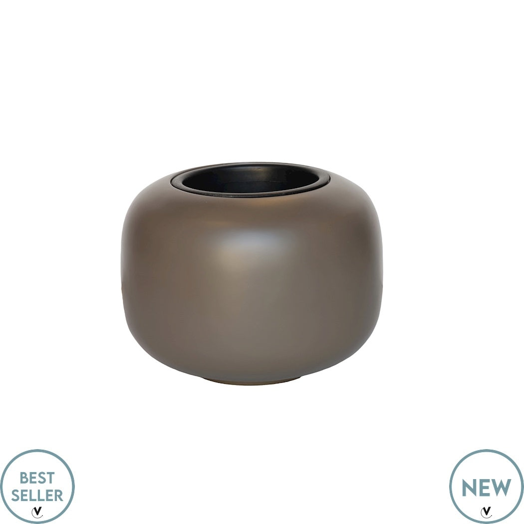 Pot Phuket taupe Ø34,5 x H26 cm (Taupe Ø34)