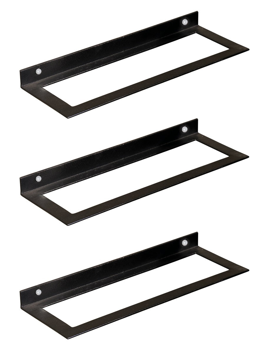 SALE! Deco Maringa Wall Wine Rack S black L30 x H11 x B2 cm 3 stuks (black L30 x H11 x B2 cm)