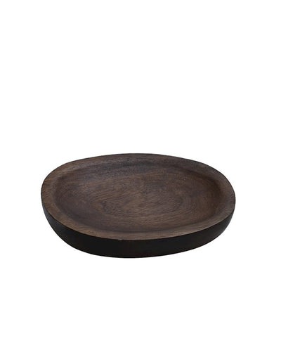 Dienblad Foster M walnut Ø20 x H16 cm