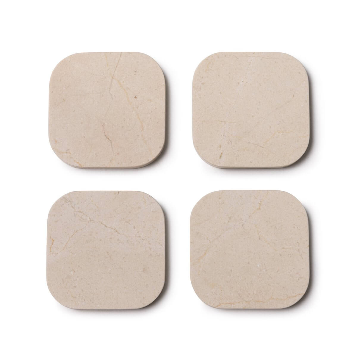 Onderzetters Marmer - Organisch - Set van 4 stuks - 1x10x1cm