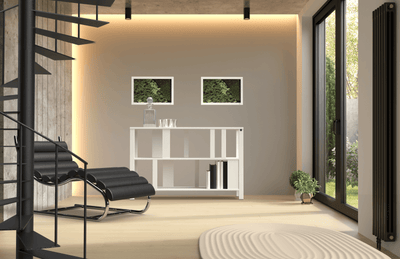 Mos wanddecoratie landscape wit