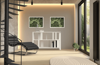 Mos wanddecoratie landscape wit