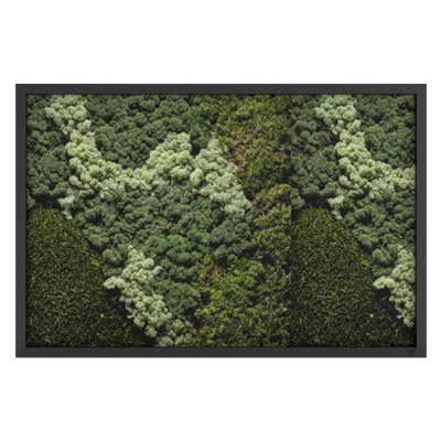 Mos schilderij landscape zwart