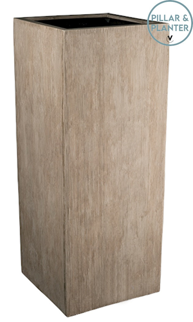Pot Jakarta stripe beige L40 x H40 x H100 cm