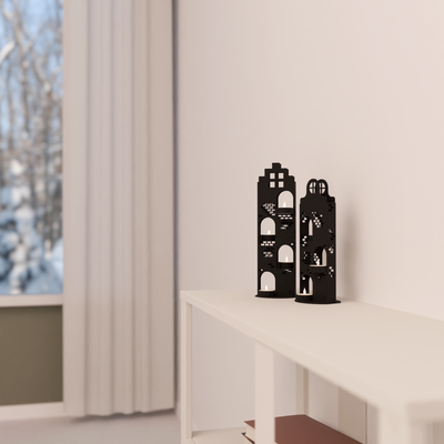 Grachtenpand Waxinelichthouder