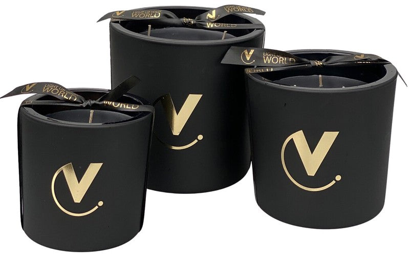 Geurkaars Nice black gold Ø12 x H12 cm