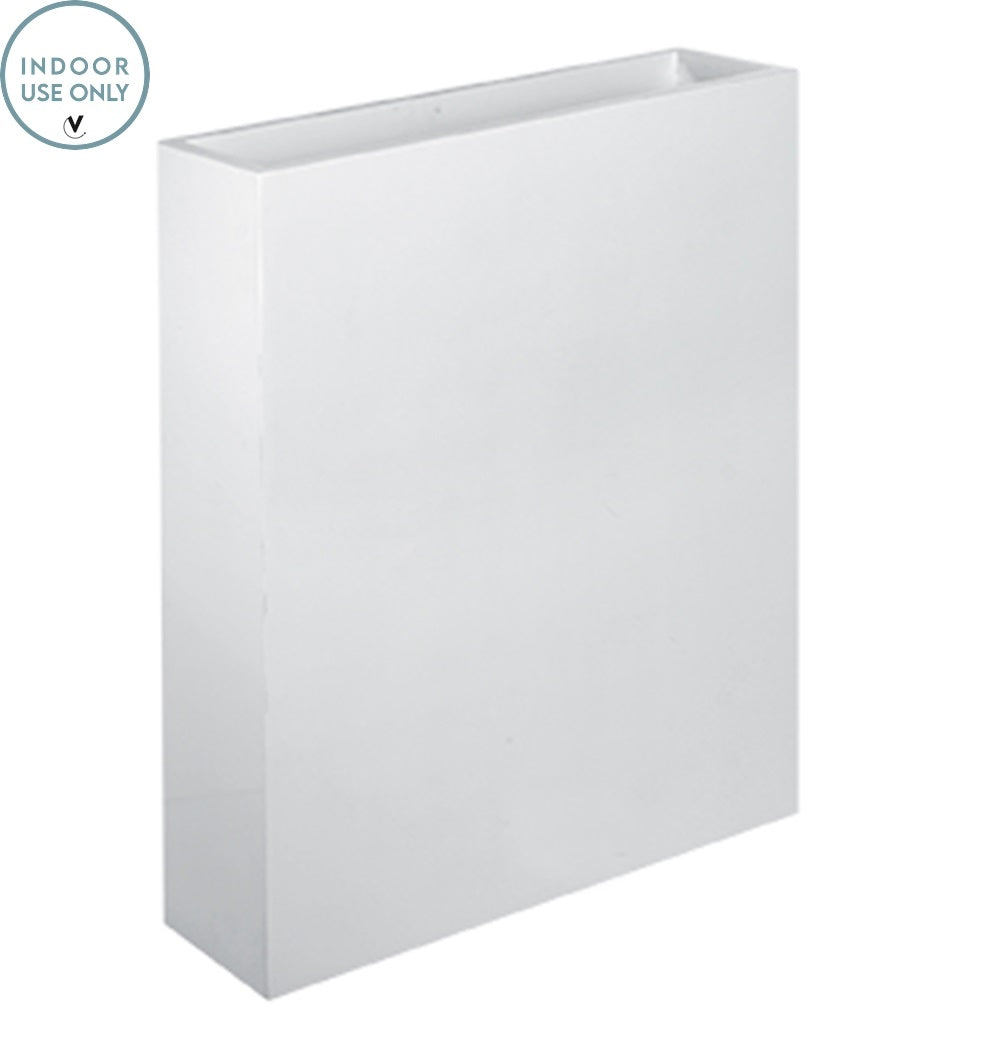 Pot North Dakota L L74 x B23 x H92 cm Shiny White 1