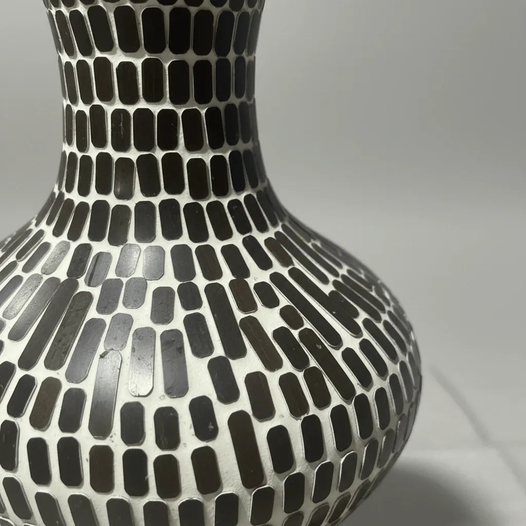 Vaas Mosa Bamboe design vaas in zwart en wit