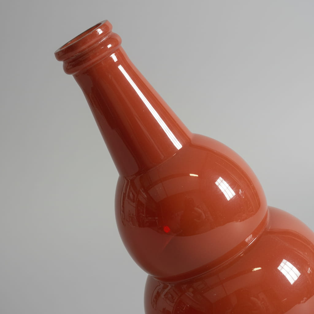 Vaas Rosso – sculpturale design vaas van rood glas