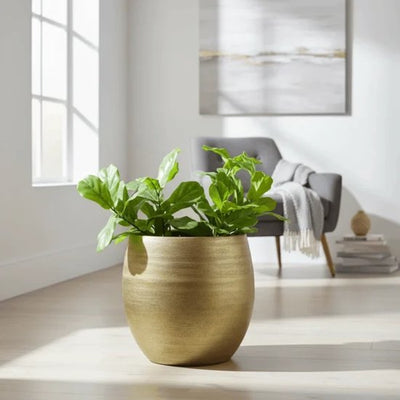 Aurea – Luxe gouden bloempot met matte afwerking
