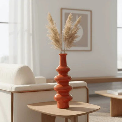 Vaas Luma – sculpturale designer vaas Rood