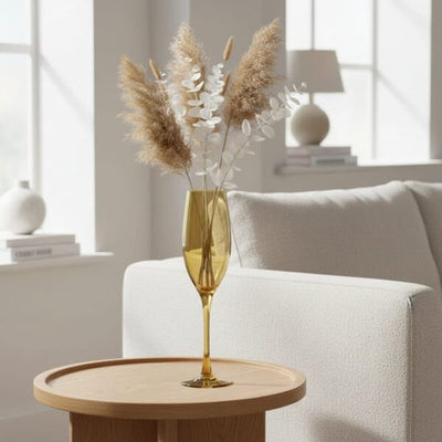 Vino – luxe vaas van amberglas Goud