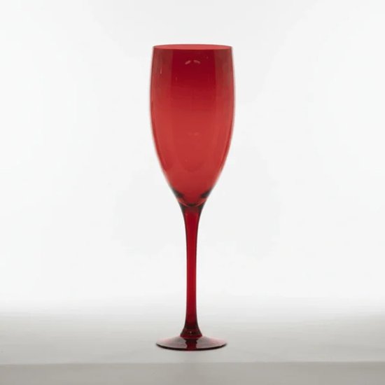 Vino – luxe vaas van amberglas Rood