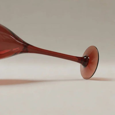 Vino – luxe vaas van amberglas Rood