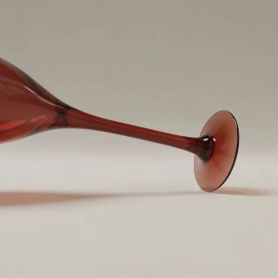 Vino – luxe vaas van amberglas Rood