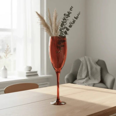 Vino – luxe vaas van amberglas Rood