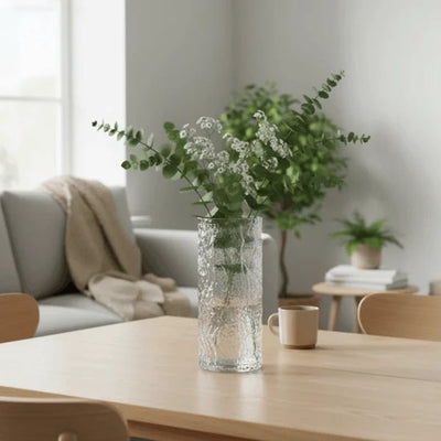 Vaas Ice – Elegante glazen design vaas met subtiele textuur