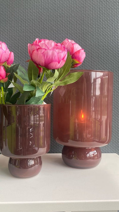 Windlicht Vaas Blosso - oud roze