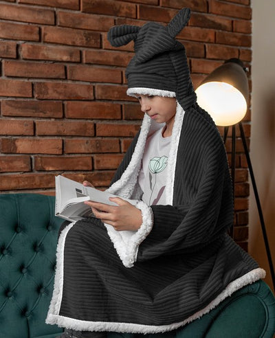 Kids Cap Deken Corduroy Rib Grijs