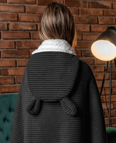 Kids Cap Deken Corduroy Rib Grijs