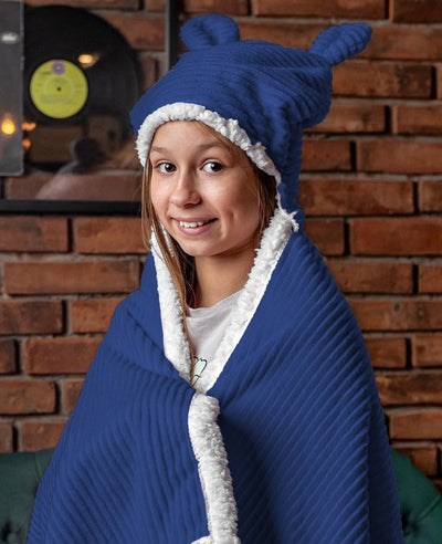 Kids Cap Deken Corduroy Rib Marineblauw