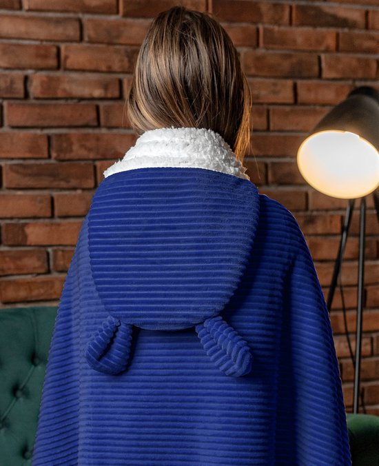 Kids Cap Deken Corduroy Rib Marineblauw