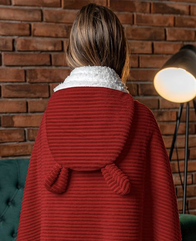 Kids Cap Deken Corduroy Rib Bordeaux