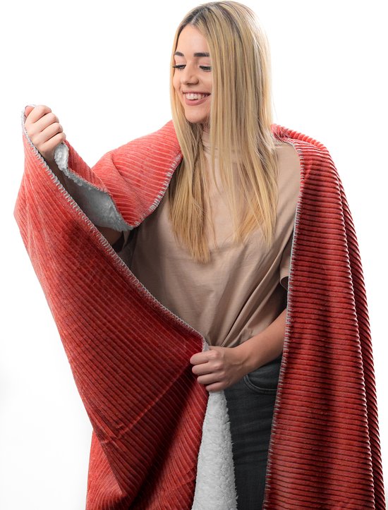 XL Deken Corduroy Rib Bordeaux