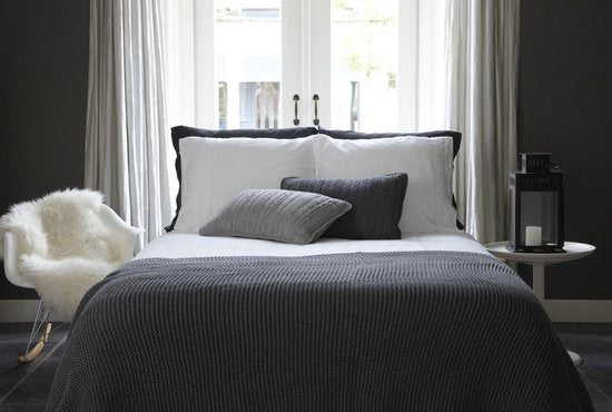 Bedsprei - Plaid Devon Donkergrijs