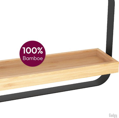 Wandplank Wandrek – Industrieel Metaal & Bamboe