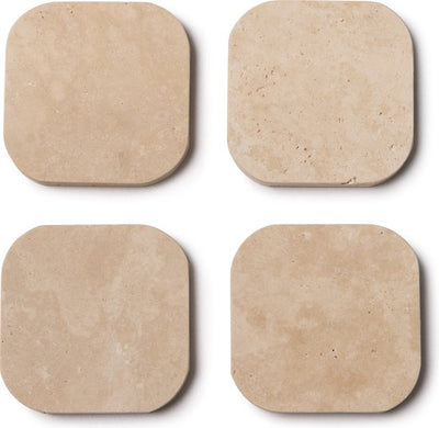 Onderzetters Marmer - Organisch - Set van 4 stuks - 1x10x1cm Champagne