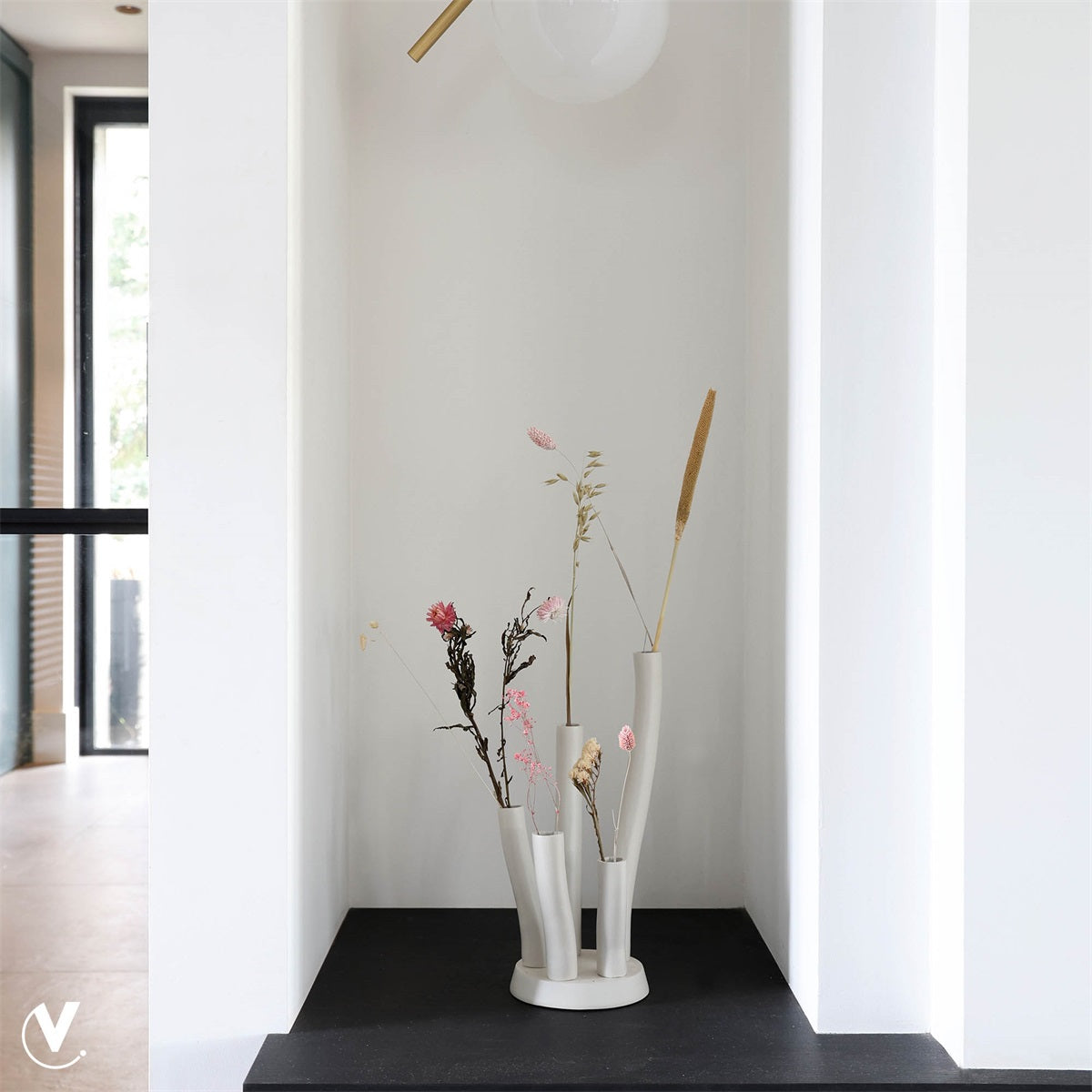 Deco Mendoza ivory Ø15 x H36 cm (Ivory Ø15 x H36 cm)