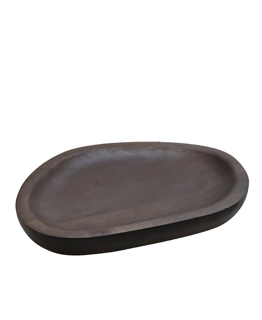 Dienblad Foster L walnut Ø24 x H19 cm (Walnut Ø24 x H19 cm)