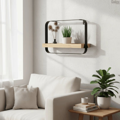 Wandplank Wandrek – Industrieel Metaal & Bamboe