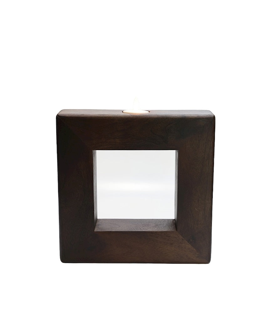 Kaarshouder Jeffrey city M walnut Ø23 x H23 cm (Walnut Ø23 x H23 cm)