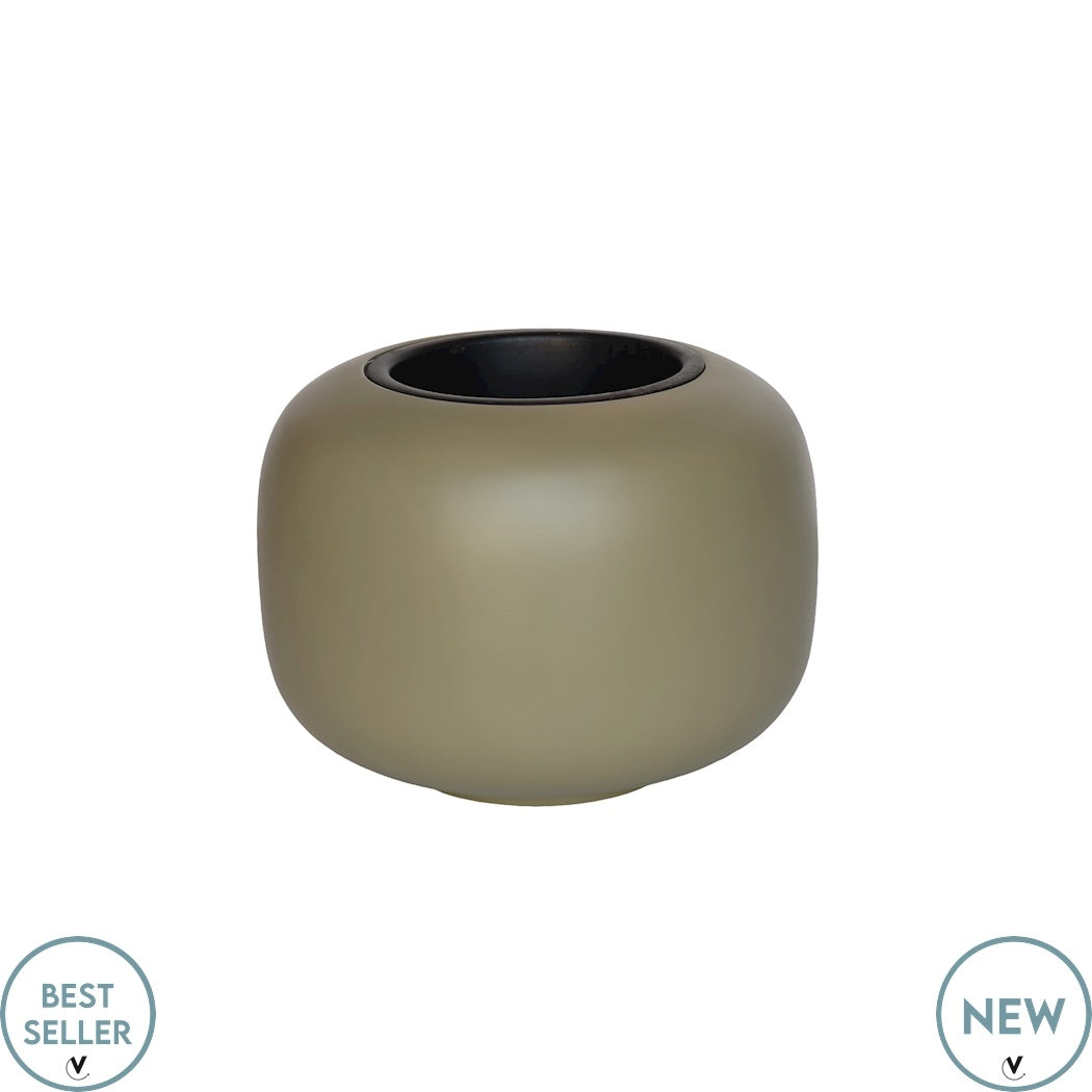 Pot Phuket pebble grey Ø34,5 x H26 cm  (Pebble grey Ø34)