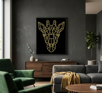 Wanddecoratie Giraffe