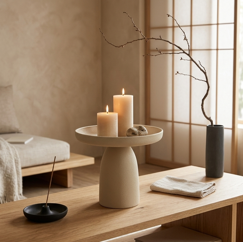 Decoratie dienblad Saris op voet