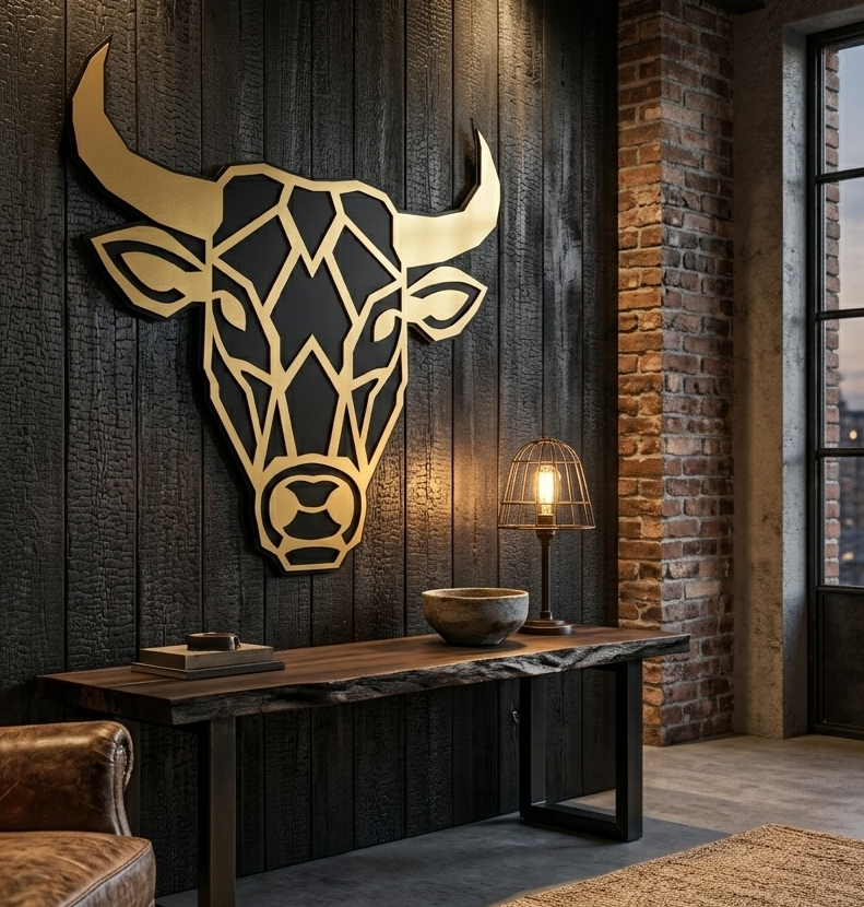 Wanddecoratie Stier