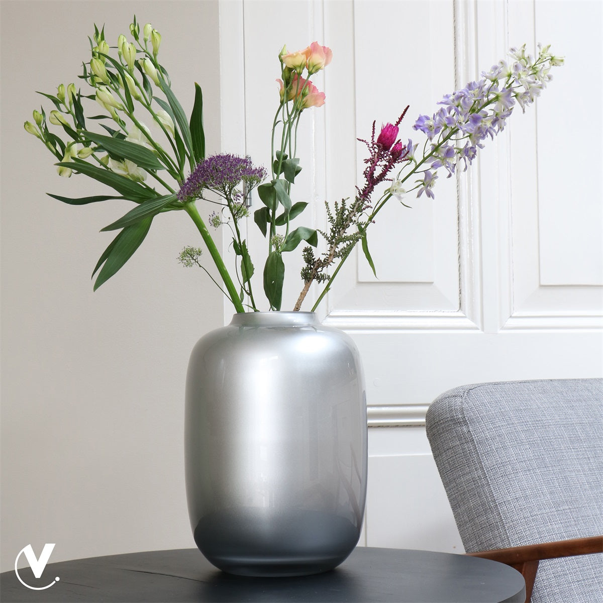 Vaas Artic S silver Ø21 x H29 cm (Silver Ø21 x H29 cm)