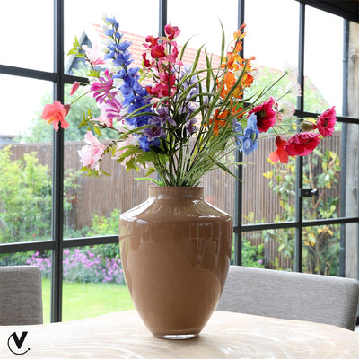 Vaas Tugela M sand Ø28 x H35 cm - Verwachte binnenkomst eind April (Shiny White Ø28 x H35 cm)
