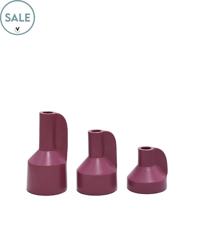 SALE! Kaarshouder Alota mauve Ø9 x H917/13/9 cm  (Mauve Ø9 x H917/13/9 cm)
